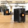 Small Subwoofer Home Theater for TV Surround System 5 Wired Speakers Amplifier 4 inch Woofer Karaoke Machine for Adults view 4
