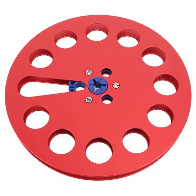 1/4in 7 Inch Empty Take Up Reel for Nab Reel to Reel Tape Recorder, Holes Aluminum Alloy Opening Machine Parts, Empty Tape Reel for Recording for Studer Recording (Red)