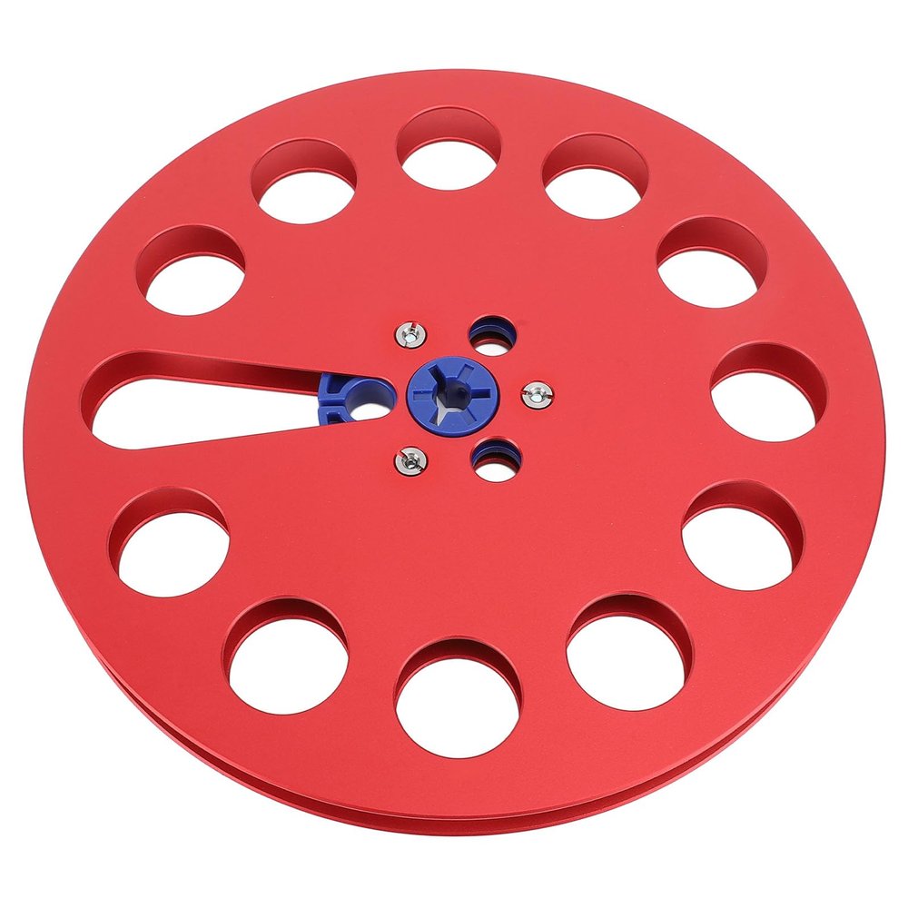 1/4in 7 Inch Empty Take Up Reel for Nab Reel to Reel Tape Recorder, Holes Aluminum Alloy Opening Machine Parts, Empty Tape Reel for Recording for Studer Recording (Red)
