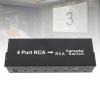 4Port AV to HDMI Converter, 1080P 720P Composite CVBS AV to HDMI Converter Adapter, Support 16:9 4:3 16:10 Switch, 4Port in to 1 HDMI Converter for VCR Camera DVD (US Plug) view 3