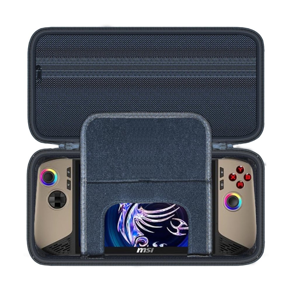 Wanaiha Hard Case for MSI Claw 8 AI+ / Lenovo Legion Go S Gaming Console, Black, Compatible with MSI Claw 8 AI+, Lenovo Legion Go S, EVA Shell, Zipper Closure, Hand Strap Handle