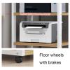 SDdPulse 5-Tier Movable Audio/Video Media Stand Center CD Player Stand Stereo Component Storage Cabinet Audio Tower with Height Adjustable Wooden Shelf for Home/Office/Theater,A view 4