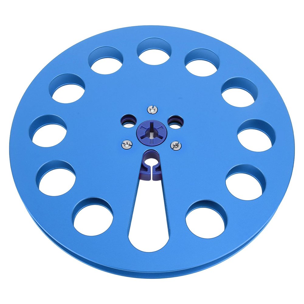 1/4in 7 Inch Empty Take Up Reel for Nab Reel to Reel Tape Recorder, Holes Aluminum Alloy Opening Machine Parts, Empty Tape Reel for Recording for Studer Recording (Blue)