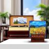 Classic Wood Now Playing Record Holder Stand | Now Playing Vinyl Record Stand,Wooden Display Vinyl Holder Stand,Retro Now Spinnings Record Accessories view 2