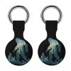 Bigfoot Sasquatch in The Forests Compatible with AirTag Holder Case Protective Cover with Key Ring 2PCS view 1