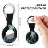 Bigfoot Sasquatch in The Forests Compatible with AirTag Holder Case Protective Cover with Key Ring 2PCS view 2