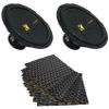 Audiosavings Bundle: (2) Kicker 50CWCD154 15" 900W CompC Car Subwoofers (Dual 4-Ohm) Bundle with Rockville RockMat 37-15 Sound Deadening Kit (3 Items) view 1