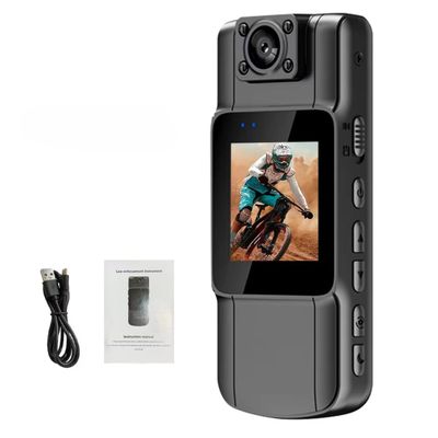 4K 1080P HD WiFi Mini Camera, Handheld Back Clip Portable Camera with IR Night Vision, Smart Law Enforcement Camera and Car Recorder for Security and Outdoor Use (1080P NO WIFI,Without TF Card)