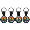 Bigfoot Fishing Vintage Sasquatch Compatible with AirTag Holder Case Protective Cover with Key Ring 4PCS view 1