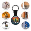 Bigfoot Fishing Vintage Sasquatch Compatible with AirTag Holder Case Protective Cover with Key Ring 4PCS view 3