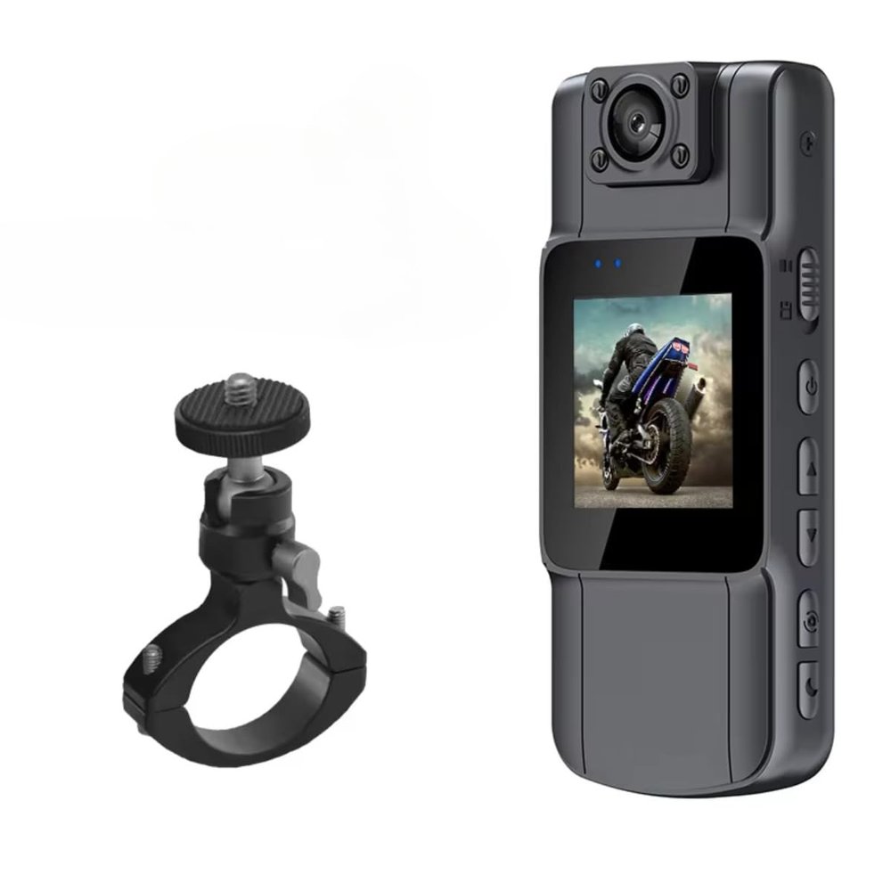 Waillynice 1080P HD Mini Body Camera with Infrared Night Vision, Portable Police Body Cam, Bike Camcorder, Small Digital Video Recorder for Security, Sports, and Evidence (Black,Without TF Card)