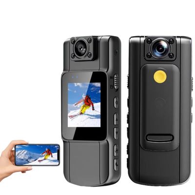Waillynice 4K 1080P HD WiFi Mini Camera, Handheld Back Clip Portable Camera with IR Night Vision, Smart Law Enforcement Camera and Car Recorder for Security and Outdoor Use (4K with WiFi,Add 8GB)