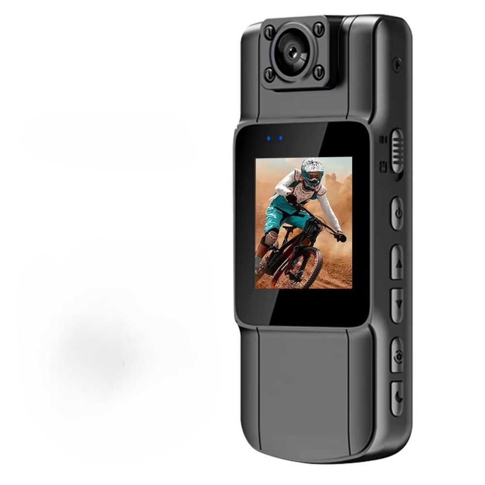 Waillynice 4K 1080P HD WiFi Mini Camera, Handheld Back Clip Portable Camera with IR Night Vision, Smart Law Enforcement Camera and Car Recorder for Security and Outdoor Use (1080P NO WiFi,Add 16GB)