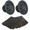 Audiosavings Bundle: (2) Kicker 50CVX104 10" 1200W CompVX Car Subwoofers (Dual 4-Ohm) Bundle with Rockville RockMat 37-25 Sound Deadening Kit (3 Items) view 1