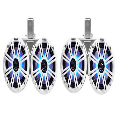 KICKER (2) 45KMTDC65W Dual 6.5" 390w Marine Wakeboard LED Tower Speakers KMTDC65