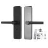 Fingerprint Door Lock, Fingerprint, Keyless Entry Door Knob with Handle, Biometric Electronic Deadbolt, Silent Mode, Digital Smart Lock for Bedroom, Rental, Office and Hotel, Black view 1