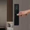 Fingerprint Door Lock, Fingerprint, Keyless Entry Door Knob with Handle, Biometric Electronic Deadbolt, Silent Mode, Digital Smart Lock for Bedroom, Rental, Office and Hotel, Black view 2