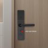 Fingerprint Door Lock, Fingerprint, Keyless Entry Door Knob with Handle, Biometric Electronic Deadbolt, Silent Mode, Digital Smart Lock for Bedroom, Rental, Office and Hotel, Black view 3