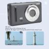 4K Digital Camera for Photography, 64MP Vlog Camera with 2.4 Inch HD Screen, 18x Digital Zoom Compact Travel Camera for Beginners view 3
