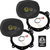 KICKER Speakers 6X9 inch for Toyota 4Runner 2003-2024 Upgrade Kit - Pair of CS Series with Adapters and Harness, Car Audio Front Door Speaker CSC6934, 46CSC6934 view 1