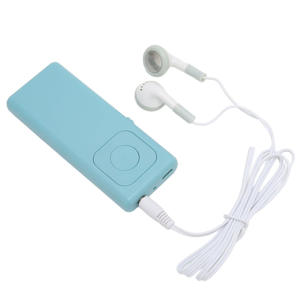 MP3 Player,External Music Player Portable Mini Lossless Sound Player Support 64G Memory Card with Earphone for Students Travel Work (Blue)