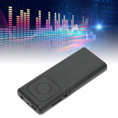 Portable MP3 Player,Mini Music Player Ultra Slim Music Player Portable HiFi Lossless Sound Support 64G Memory Card for Work Study Relaxation (Black)
