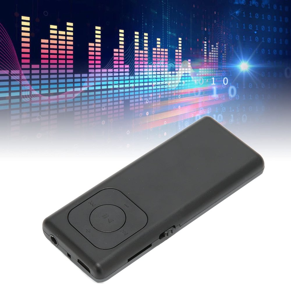 Portable MP3 Player,Mini Music Player Ultra Slim Music Player Portable HiFi Lossless Sound Support 64G Memory Card for Work Study Relaxation (Black)