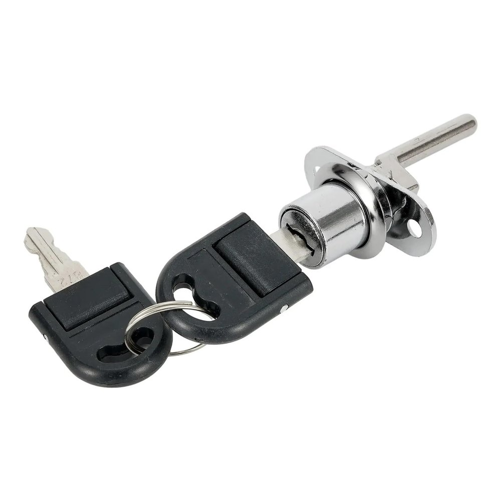 QXCIVR Useful Practical Security Lock Door Lock Cupboard Desk File Drawer Hardware Showcases with 2 Keys Zinc Alloy(Silver 16mm)