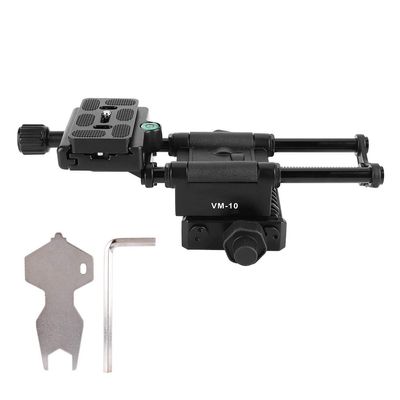 VM 10 Macro Camera Slider, DSLR Adjusting Rail Focusing Adapter Holder, Precise Center Adjustment for Macro Shooting, Lightweight Aluminum Alloy Construction,
