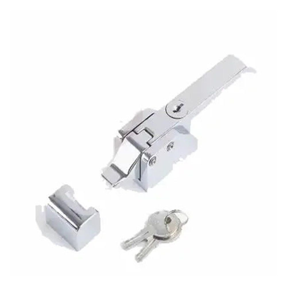 QXCIVR DK615 Oven Refrigerator Door cabinets Freezer Handles hasps Buckle Strong Industrial Cabinet Lock(Chrome with Key)