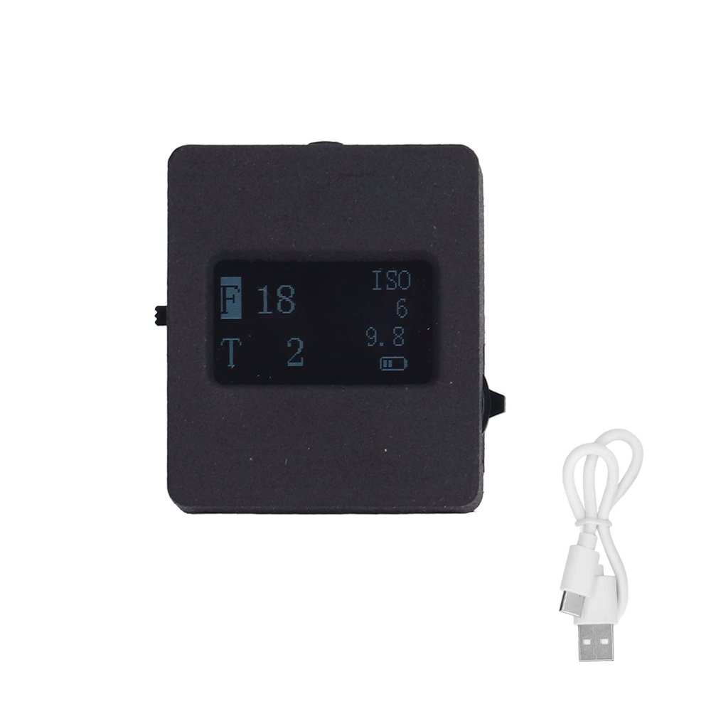 HY 201X Light Meter with USB Cable, Cold Hot Shoe Fixing Photometry for Camera Photography, 0.96in OLED Display, ABS Shell, Aperture Shutter Priority Modes