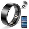 Govllfoz Smart Ring Pro, Fitness Tracker with Heart Rate, Blood Pressure, Stress, Sleep Tracking, Step Tracking, 10ATM Waterproof, Smart Ring for iPhone and Android (Black 2.0, 7) view 1