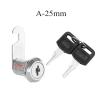 QXCIVR 10/16/20/25mm Cam Lock for Door Cabinet Mailbox Drawer Cupboard with 2 Keys Hardware Accessory(A-25mm) view 3