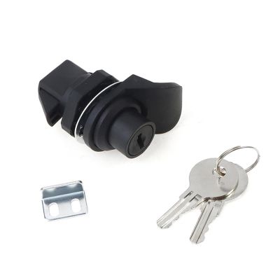 QXCIVR 1 Set Locking Push Button Latch for Marine Boat Radio Box, Tool Box, Electronic Box, Motorcycle Glove Box Lock Black