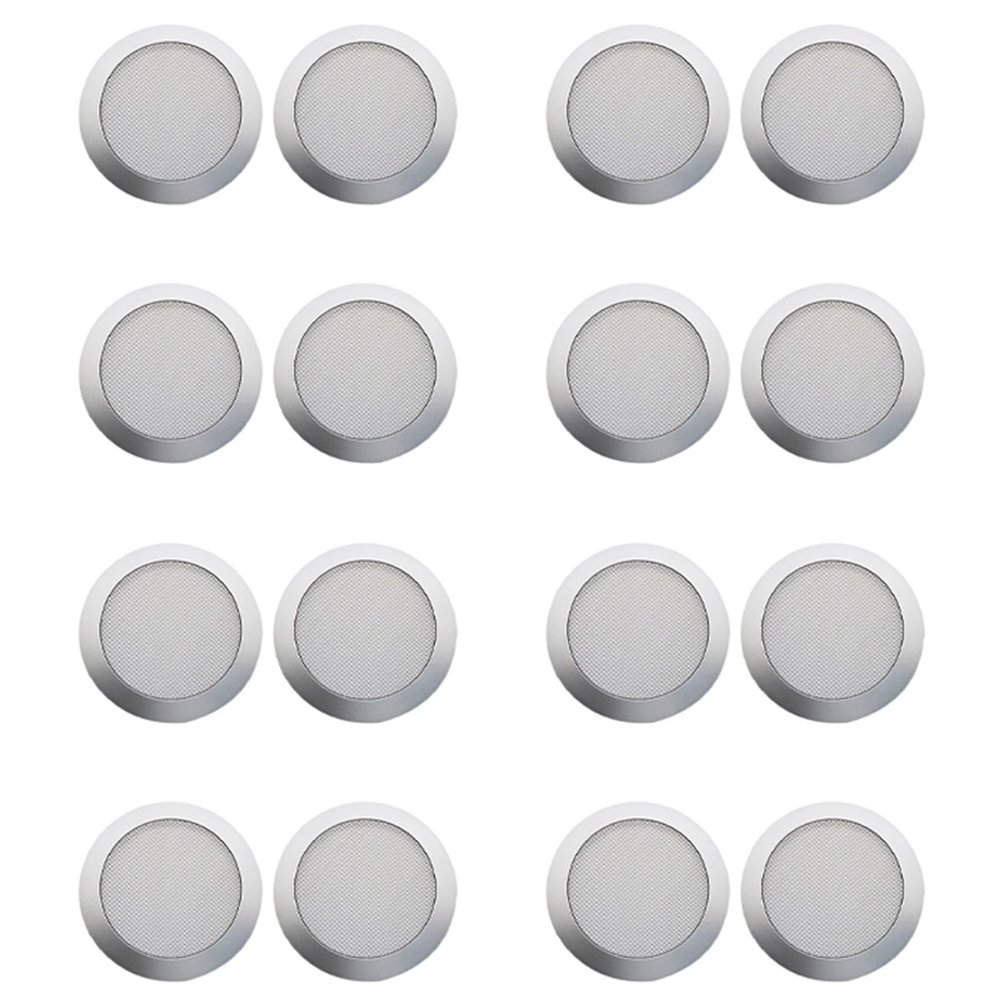 Bloepum 16X Ceiling Speaker Grille, 4-Inch Ceiling Embedded Audio Speaker Grille(Silver)