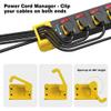 Heavy Duty Power Strip - 6 Outlet Power Strip with Individual Switches Cord Manager Surge Protector 1200J Home Office Garage Industrial Workbench view 2