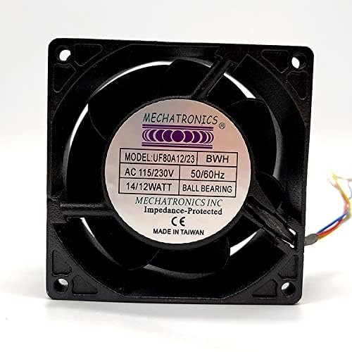 8CM 115/230V 12/14W UF80A12/23-BWH Metal High Temperature Oven Fan