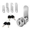 QXCIVR Cam Lock Set Drawer Cabinet Locks Cupboard Locker Furniture Hardware Door Cabinet Lock with 4 Keys and 4 Different Lock Plates(30mm) view 1