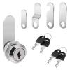 QXCIVR Cam Lock Set Drawer Cabinet Locks Cupboard Locker Furniture Hardware Door Cabinet Lock with 4 Keys and 4 Different Lock Plates(30mm) view 2