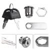 QXCIVR Cam Lock Set Drawer Cabinet Locks Cupboard Locker Furniture Hardware Door Cabinet Lock with 4 Keys and 4 Different Lock Plates(30mm) view 3