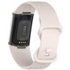 Nacorulu Compatible with Fitbit Charge 6 / Charge 5 Bands, Soft Silicone Replacement band for Women Men 2 Pack (Black_Moon White, Small(5.5"-7.8")) view 2
