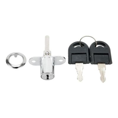 QXCIVR Door Lock Security Lock 16/19mm Cabinet Casement Cupboard Desk File Hardware Showcases Sliding Door with 2 Keys(Black 19mm)