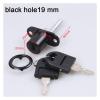 QXCIVR Door Lock Security Lock 16/19mm Cabinet Casement Cupboard Desk File Hardware Showcases Sliding Door with 2 Keys(Black 19mm) view 2