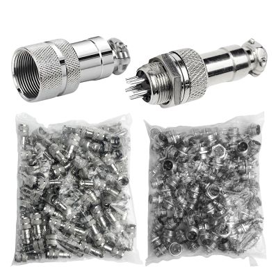 100Sets Aviation Connector,GX12 12mm 2/3/4/5/6/7 Pin Aviation Connector Docking Femal & Male M12 Circular Plug with Cover (5P)