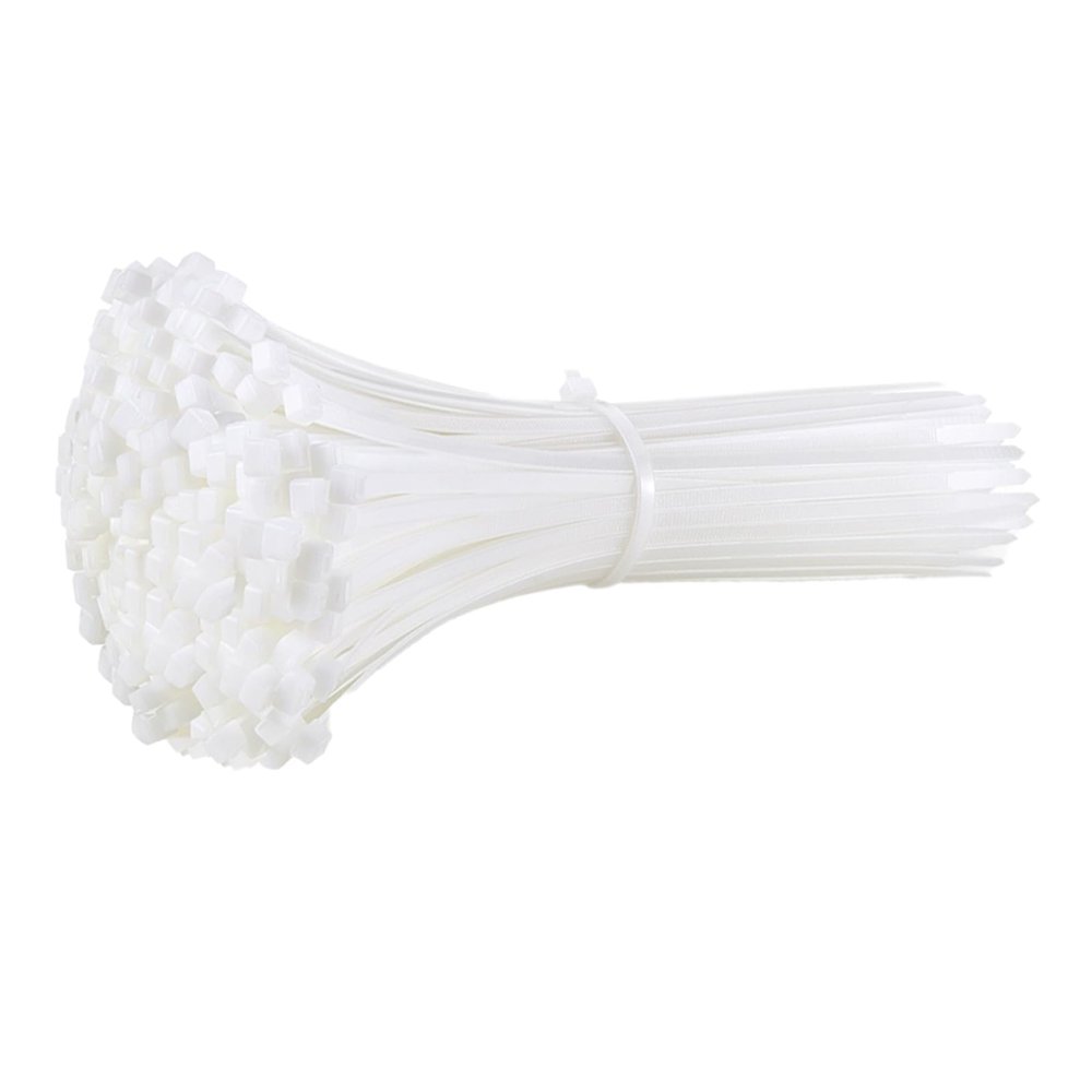 1000/250Pcs Heavy Duty Nylon Self-Locking Cable Ties,3x100mm/3x150mm/4x200mm Multi-Size Black Zip Ties for Industrial/Household/Outdoor Wiring, UV Resistant & Weatherproof Fasteners (8x350mm,1 Pack)