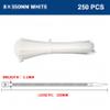 1000/250Pcs Heavy Duty Nylon Self-Locking Cable Ties,3x100mm/3x150mm/4x200mm Multi-Size Black Zip Ties for Industrial/Household/Outdoor Wiring, UV Resistant & Weatherproof Fasteners (8x350mm,1 Pack) view 2