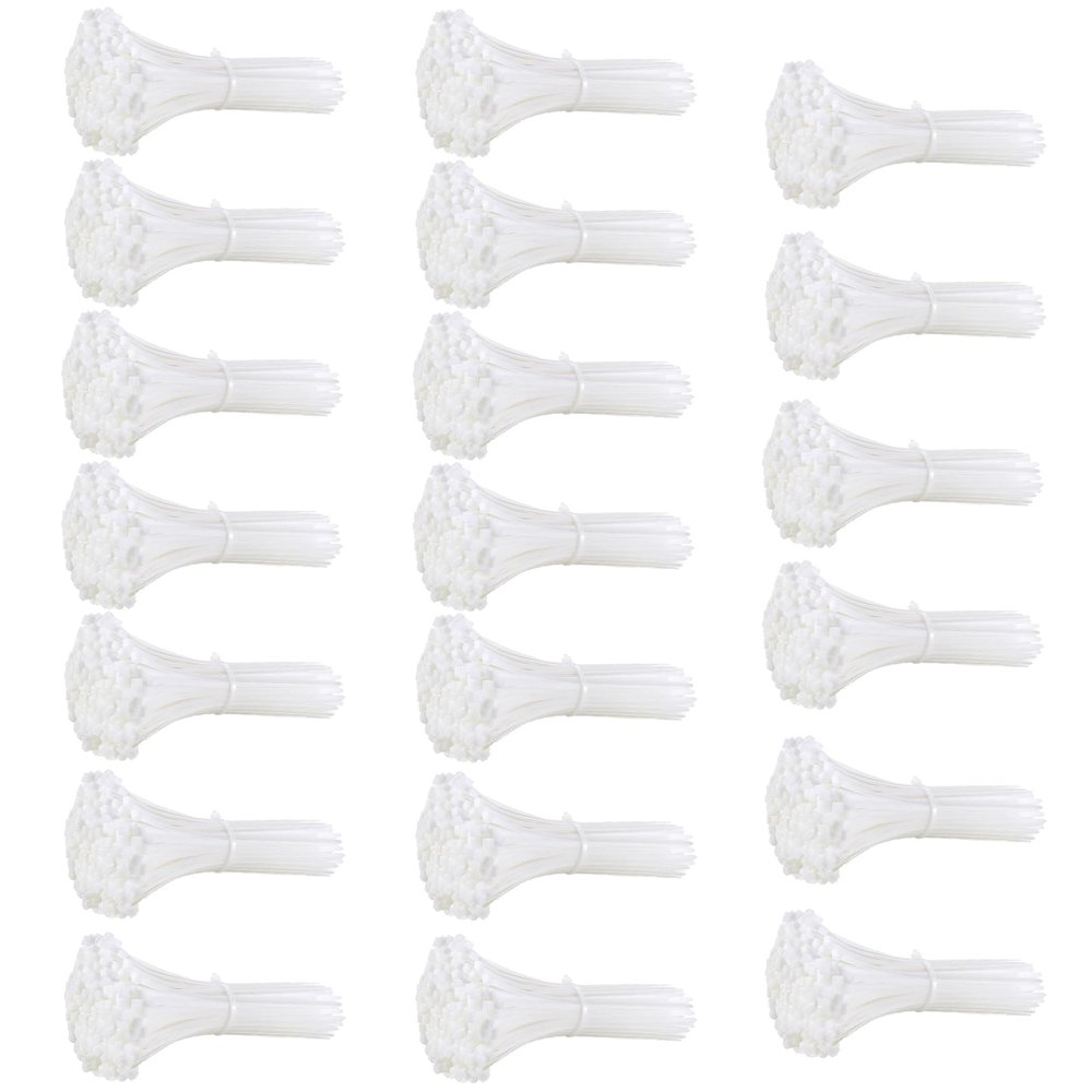 1000/250Pcs Heavy Duty Nylon Self-Locking Cable Ties,3x100mm/3x150mm/4x200mm Multi-Size Black Zip Ties for Industrial/Household/Outdoor Wiring, UV Resistant & Weatherproof Fasteners (8x400mm,20 Pack)