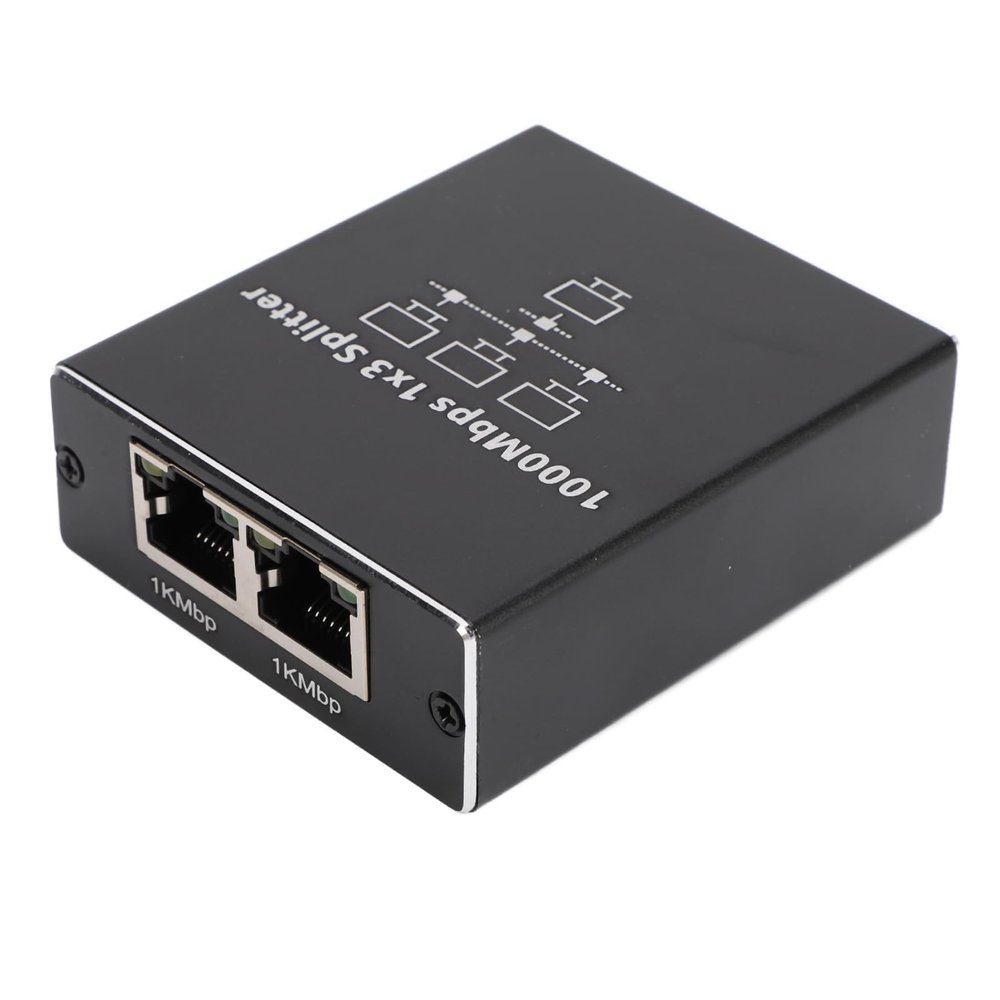 1 to 3 Gigabit Ethernet Splitter: 1000Mbps LAN Network Switch for Cat 6, 7, 8 Cables, High Performance Ethernet Splitter for Enhanced Internet Connectivity