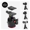 Manfrotto 055XPRO AS Camera Tripod, 3 Sections Aluminium, XPRO Ball Head Kit, 90 Degree Column, Load up to 15 kg, Arca-Swiss Plate, for DSLR/Mirrorless, Photo Kickstand view 3