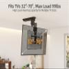 CLAIKS Electric Ceiling TV Mount  Electric Motorized Flip-Down Bracket with Remote Control, 32 to 70-Inch Flat & Curved Screens, Max VESA 600x400mm, Compatible with Flat and Pitched Roofs, Black view 3